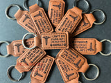 Set of 25 Rectangle Leatherette Keychains - Endurance Promo Gear