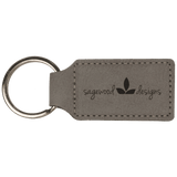 Set of 25 Rectangle Leatherette Keychains - Endurance Promo Gear