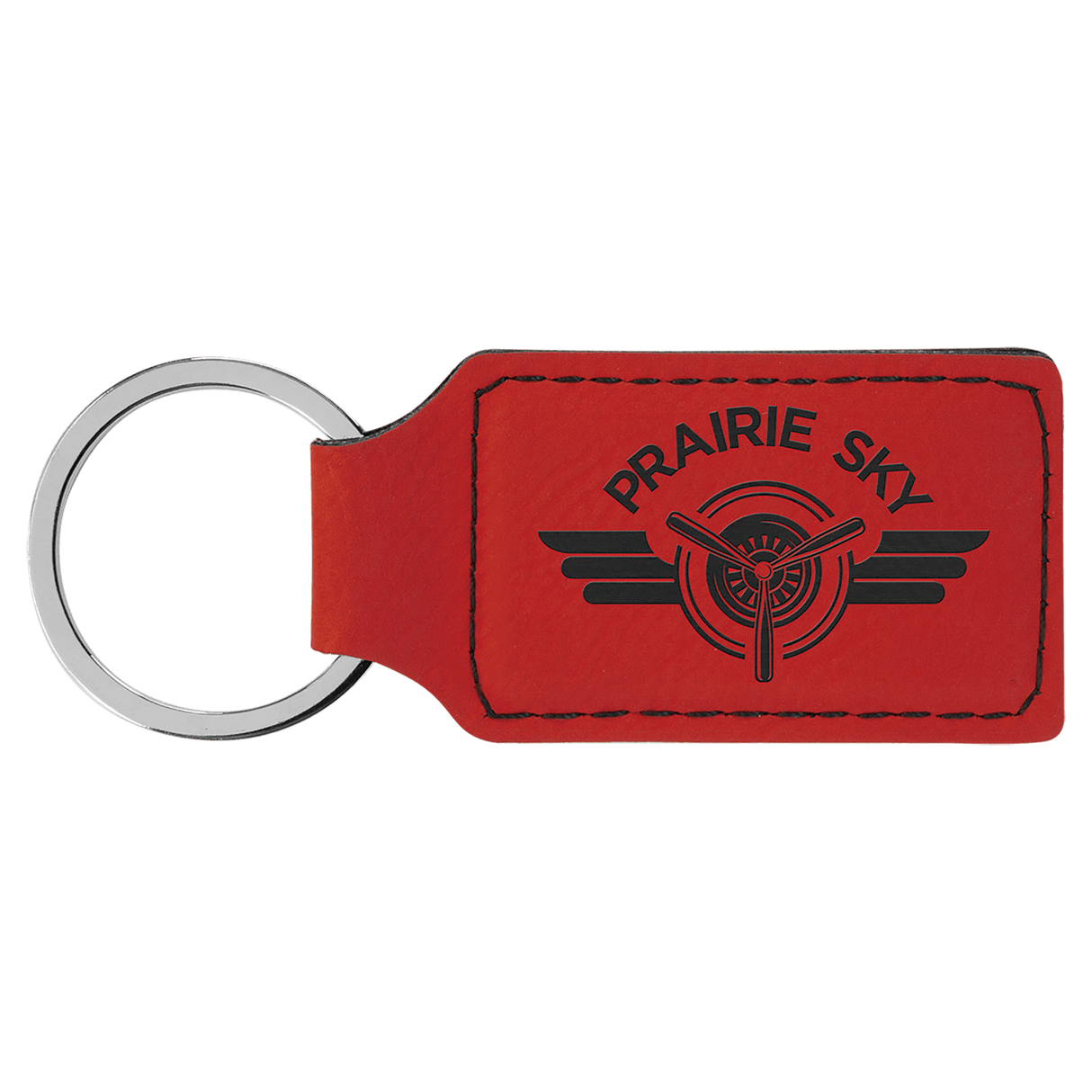 Set of 25 Rectangle Leatherette Keychains - Endurance Promo Gear