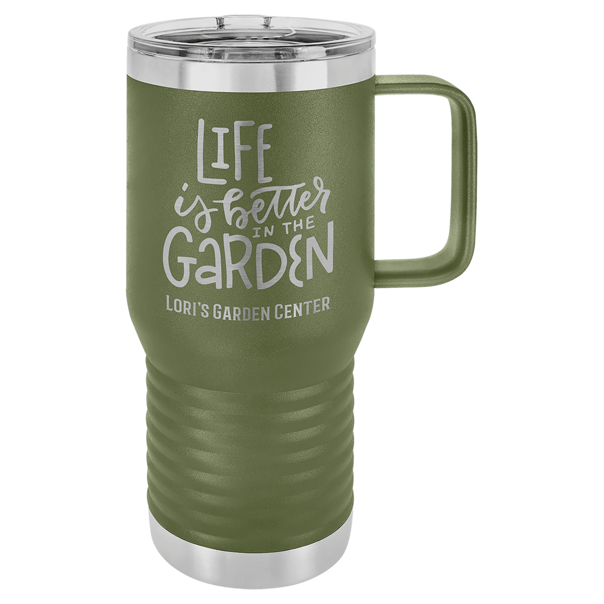 6 for $115! 20oz Travel Mug with Handle and Slide Lock Lid - Endurance Promo Gear